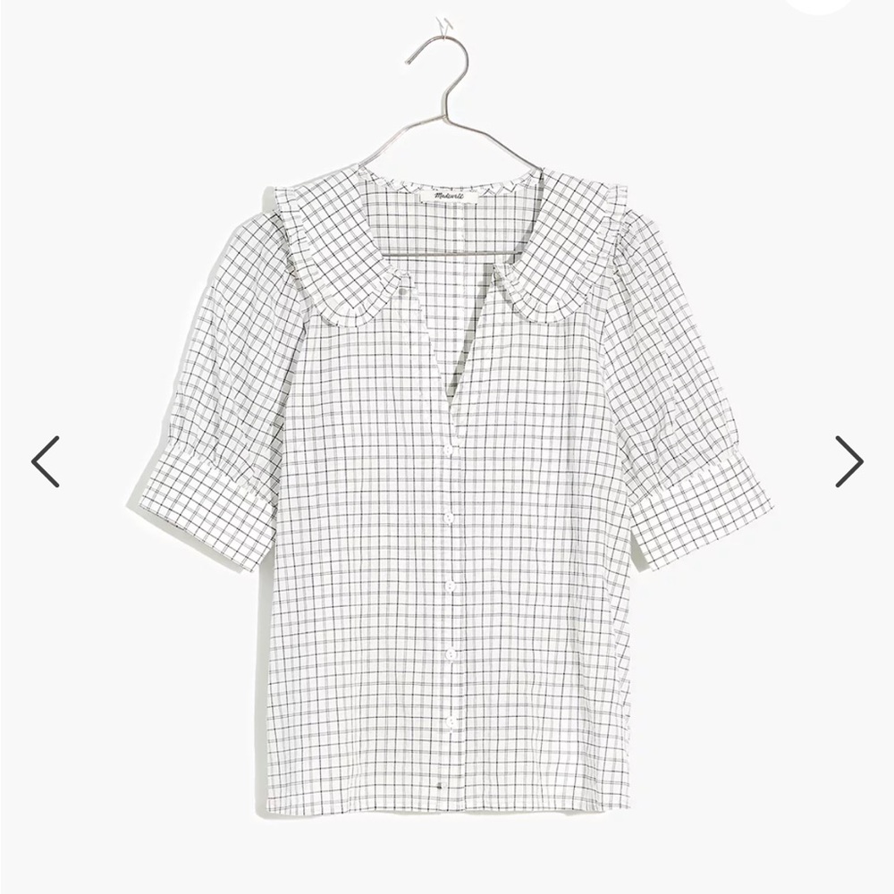 Madewell Riley top in windowpane